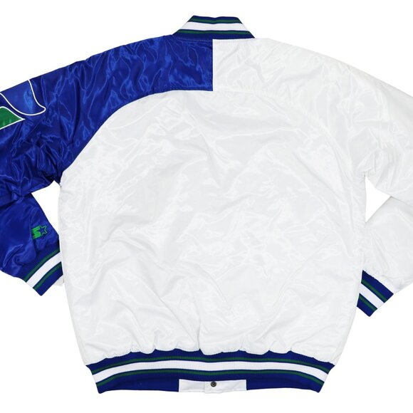 Starter Hartford Whalers NHL Snap Front Quilted Satin Men's Jacket NWT - Picture 3 of 6